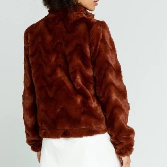 West of Melrose Fur Chevron jacket - Picture 2 of 5